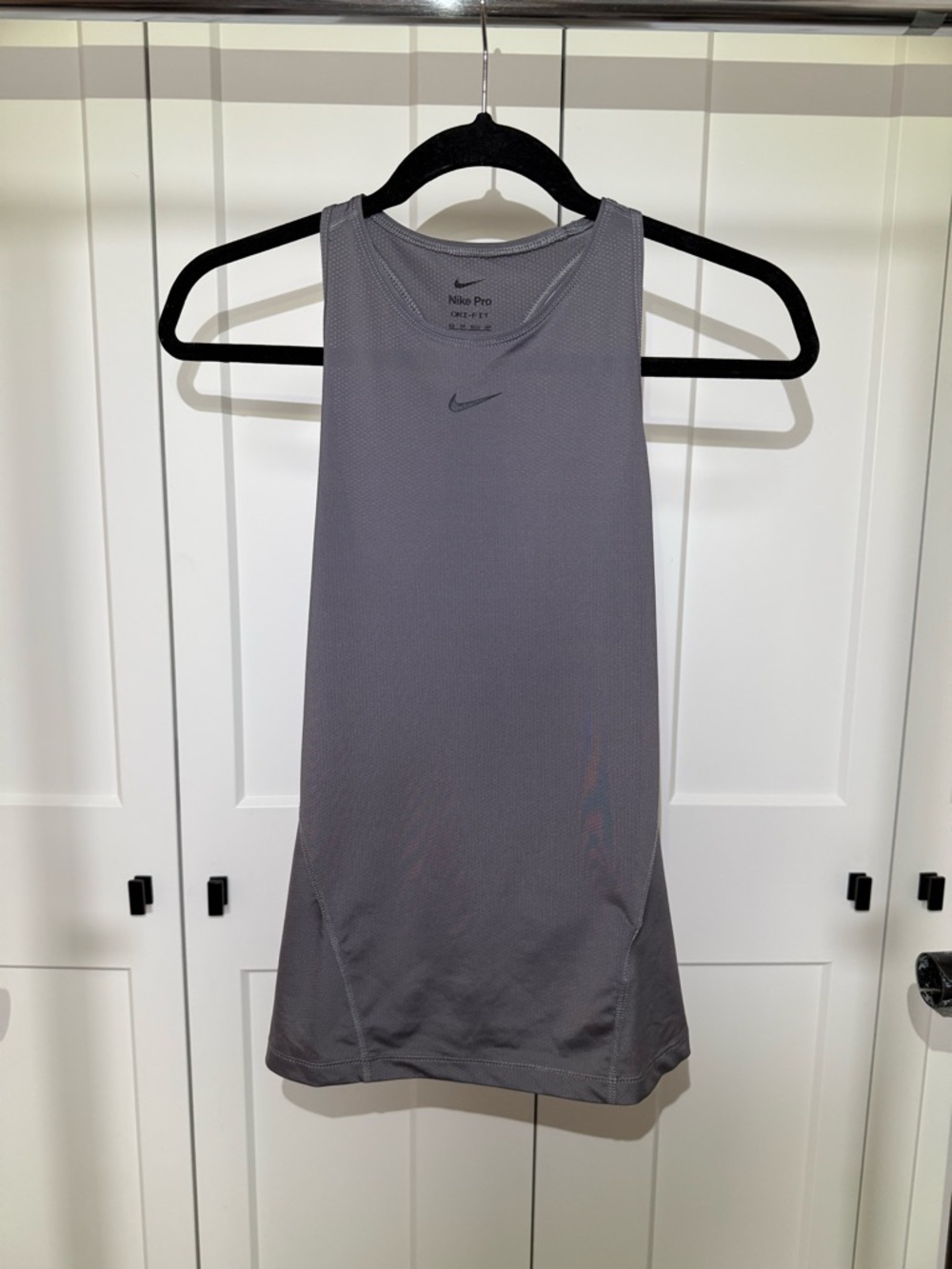 Nike Dri-FIT Women's Gray High Neck Racerback Tank Top